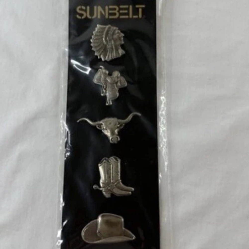Sunbelt Silver Western Symbol Button Covers